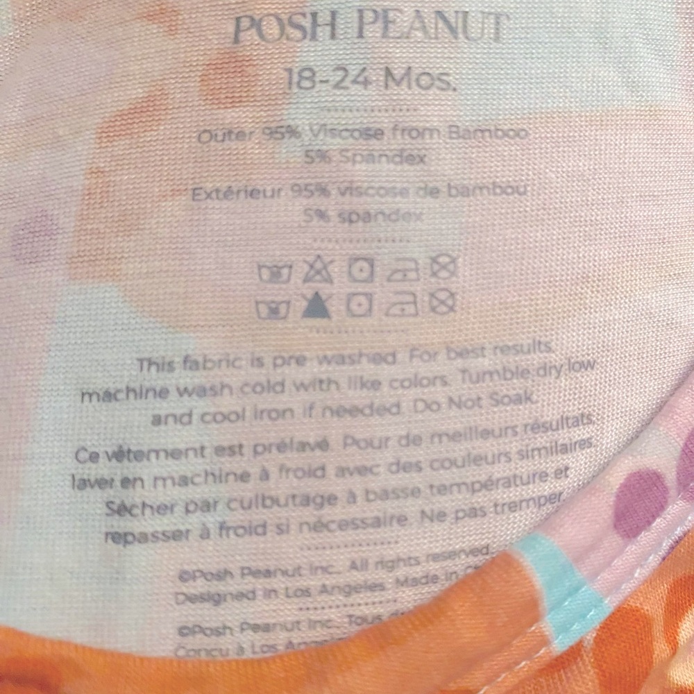 Posh Peanut Pastel Bubble Tea Twirl Skirt Bodysuit Dress Size 18-24 Months - Picture 4 of 4